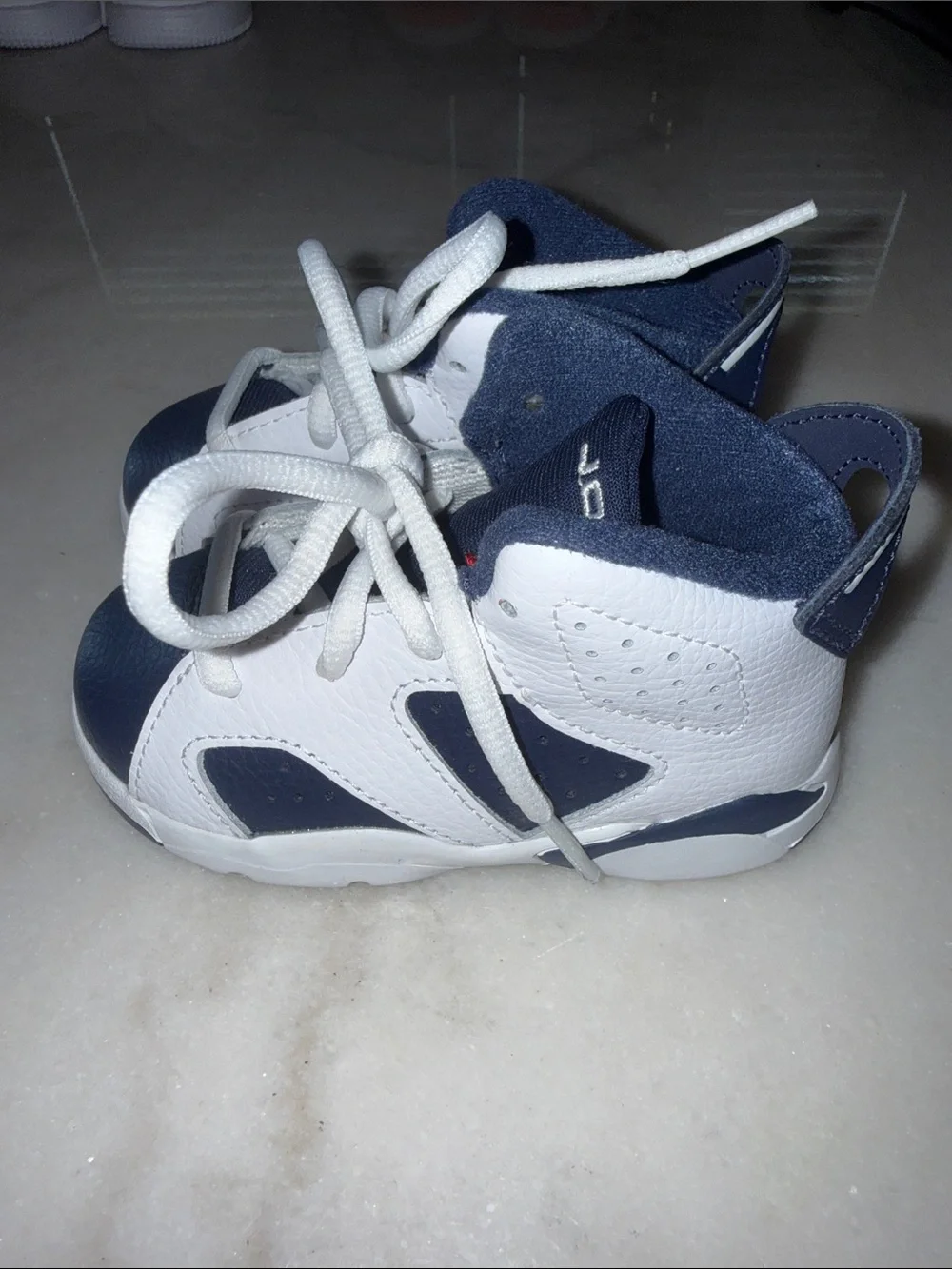 Jordan Toddler Navy and White Mini Sneakers